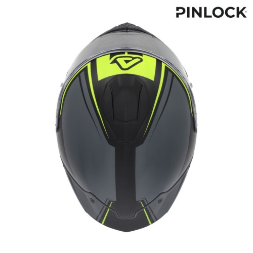 casco integral moto acerbis tarmak x fibra ece 22 06 color gris y amarillo 0027315