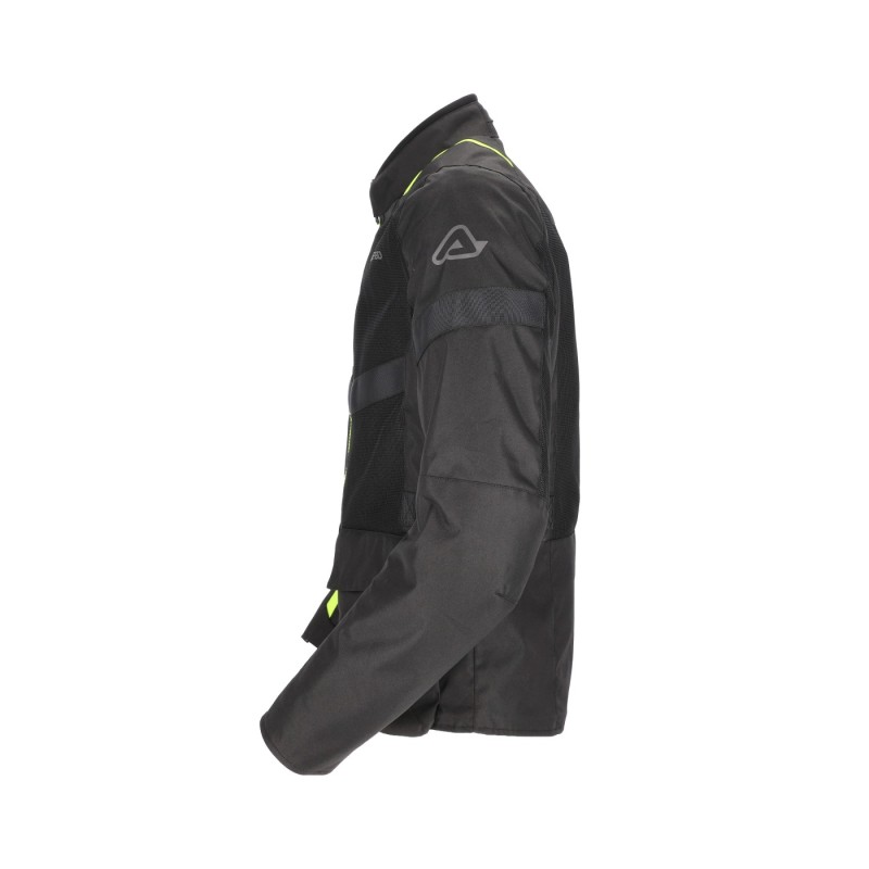 chaqueta acerbis ramsey vented long jacket color negro y amarillo 0026661 318
