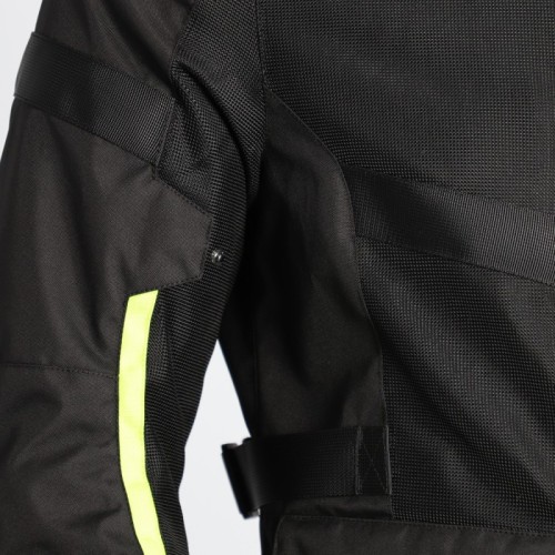 chaqueta acerbis ramsey vented long jacket color negro y amarillo 0026661 318