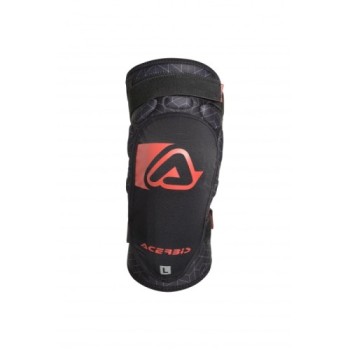 rodillera acerbis color negro y rojo 0023455 323