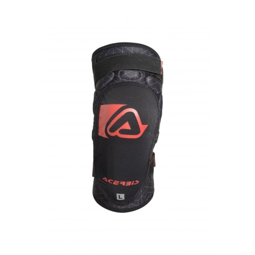 rodillera acerbis color negro y rojo 0023455 323