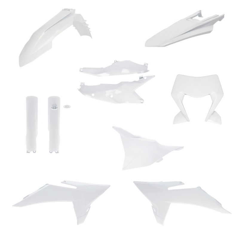 kit de plasticos acerbis 0027450 030 ktm exc exc f 2026 blanco completo