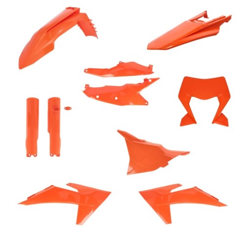 kit completo de plasticos acerbis 0026809 011 016 ktm exc exc f 125 500 naranja