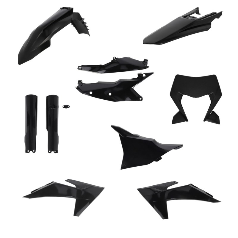 kit completo de plasticos acerbis 0026809 090 ktm exc exc f 125 500 negro