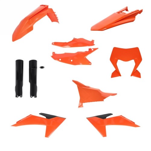 kit completo de plasticos acerbis 0026809 553 025 ktm exc exc f 150 500 naranja negro