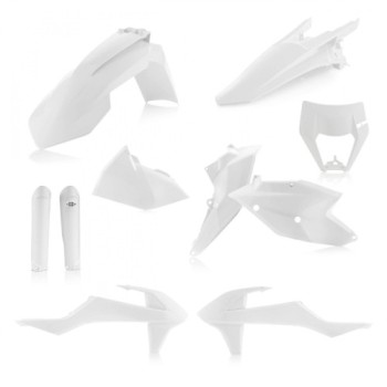 kit completo de plasticos acerbis 0022371 030 ktm exc exc f 2017 2019 blanco