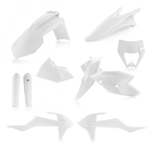 kit completo de plasticos acerbis 0022371 030 ktm exc exc f 2017 2019 blanco
