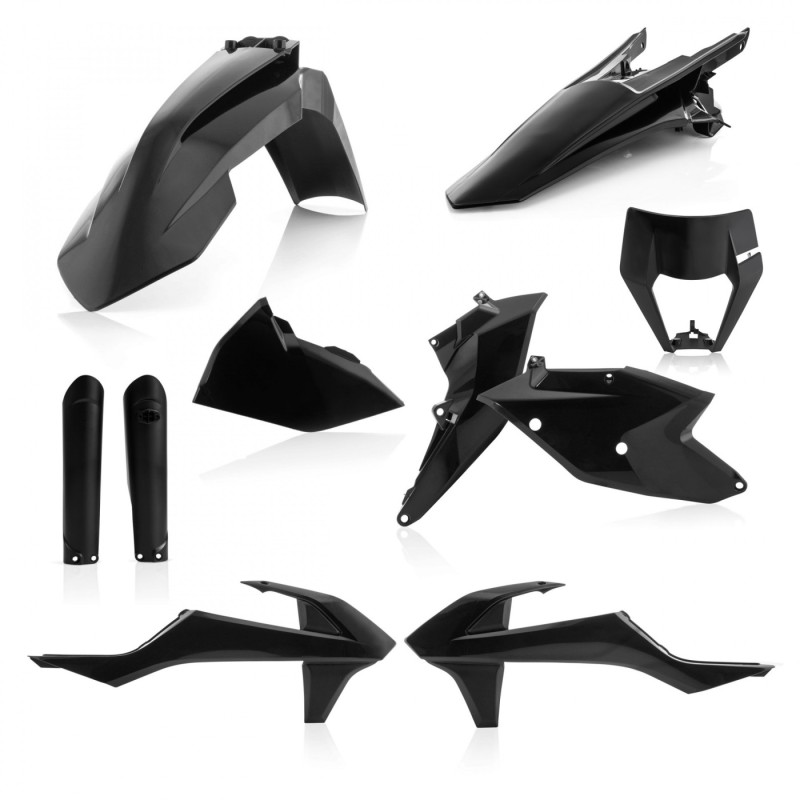 kit completo de plasticos acerbis 0022371 090 ktm exc exc f 2017 2019 negro