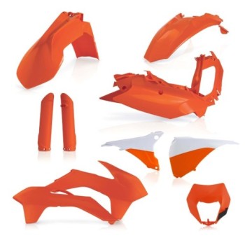 kit completo de plasticos acerbis 0021811 010 ktm exc exc f 2016 naranja 2