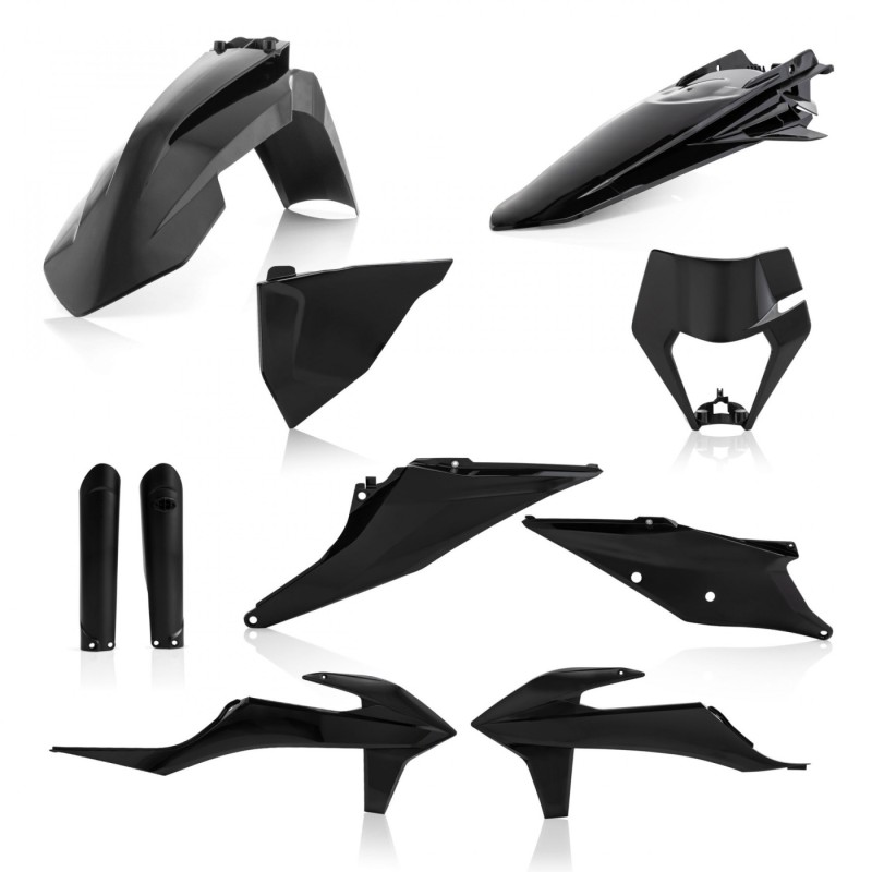 kit completo de plasticos acerbis 0024054 090 negro para ktm exc exc f 2020 2023