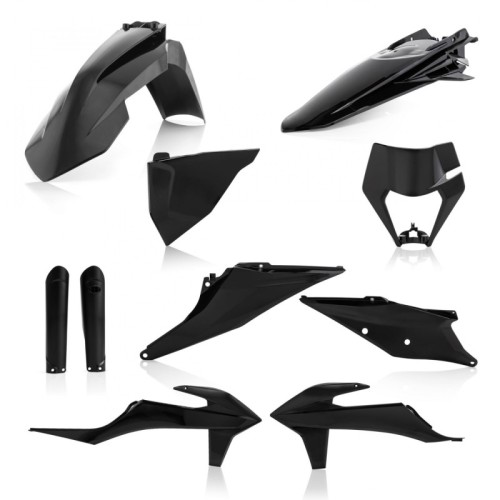kit completo de plasticos acerbis 0024054 090 negro para ktm exc exc f 2020 2023