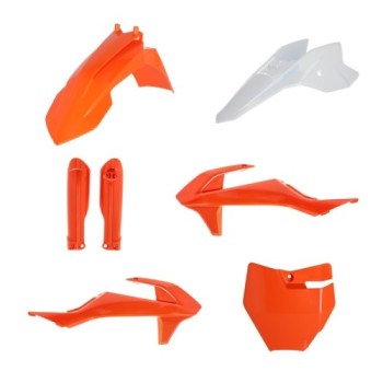 kit de plasticos completo acerbis 0025506 203a naranja y blanco para ktm sx 50 y gasgas mc