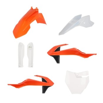 kit de plasticos completo acerbis 0025506 203a naranja y blanco para ktm sx 50 y gasgas mc