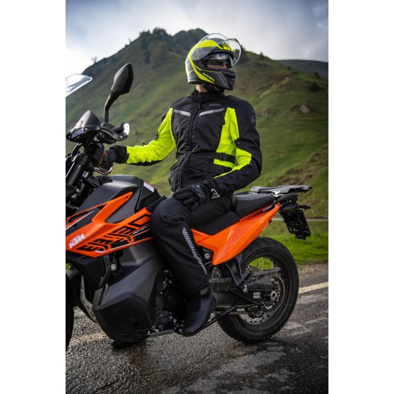 chaqueta x trail acerbis color negro y amarillo talla s ultima unidad