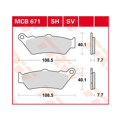 pastillas de freno moto trw mcb671sh