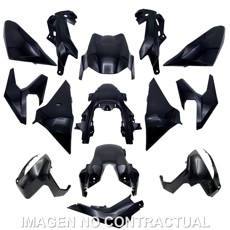 kit plasticos hert honda adv 350 negro mate