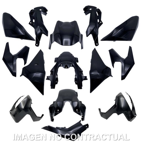 kit plasticos hert honda adv 350 negro mate