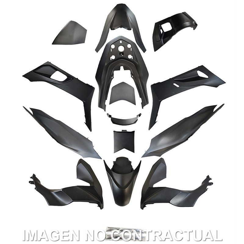 kit plasticos hert honda pcx 125 14 piezas negro