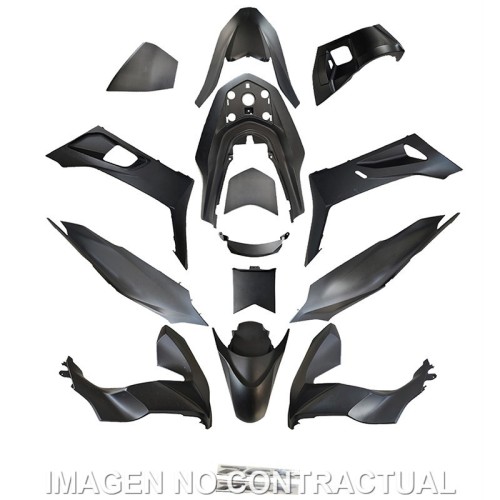 kit plasticos hert honda pcx 125 14 piezas negro