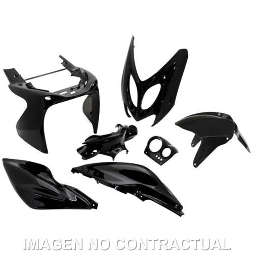 kit plasticos hert yamaha aerox negro brillo