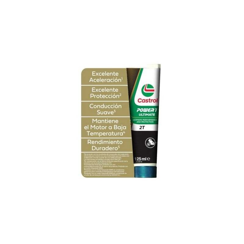 aceite de mezcla moto castrol power 1 2t ultimate 125ml