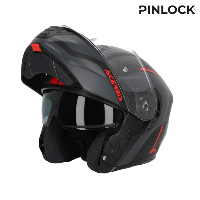 casco modular acerbis tdc gris y negro talla l 0025313 293