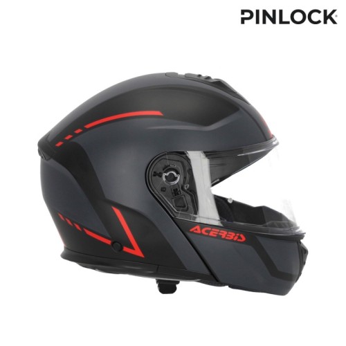 casco modular acerbis tdc gris y negro talla l 0025313 293