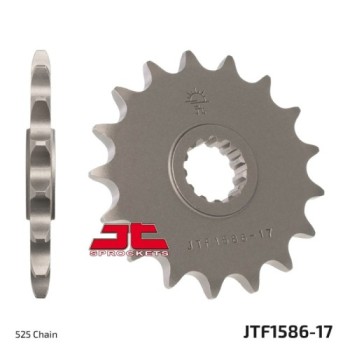 pinon de moto jt sprockets acero 17 dientes p 525 jtf1586 17