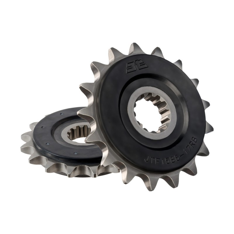 pinon moto jt sprockets acero con goma 17 dientes p 525 jtf1586 17rb