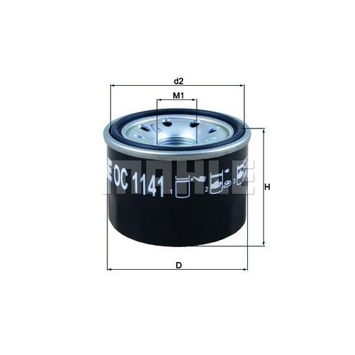 filtro de aceite mahle oc1141