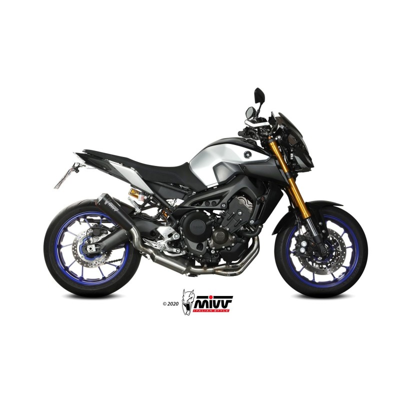 escape completo mivv y 060 lc4b x m1 inox negro para yamaha mt 09 sp fz 09