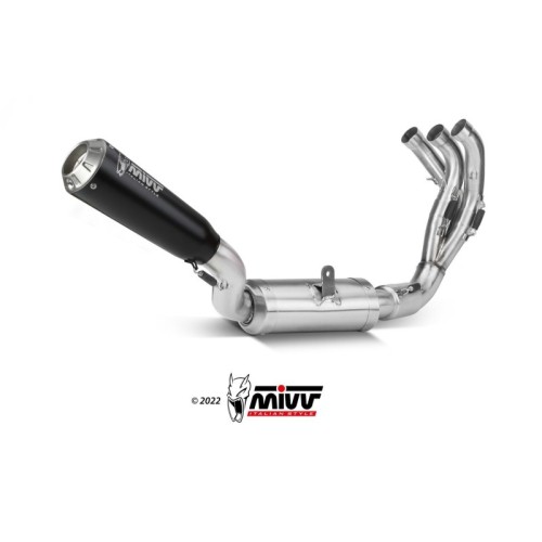 escape completo mivv y 066 lc4b x m1 inox negro posicion alta para yamaha mt 09 sp fz 09
