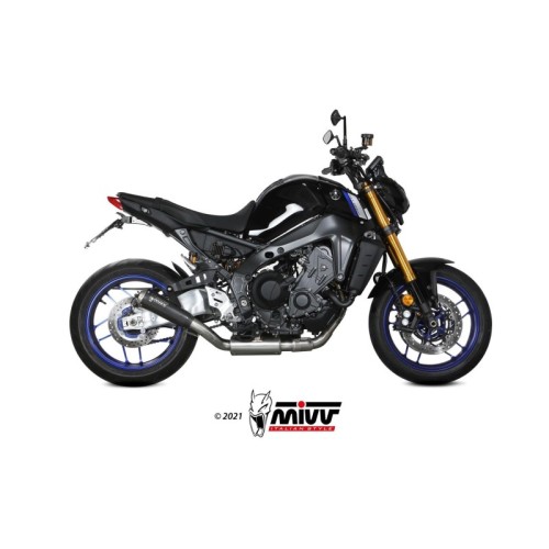 escape completo mivv y 066 lc4b x m1 inox negro posicion alta para yamaha mt 09 sp fz 09