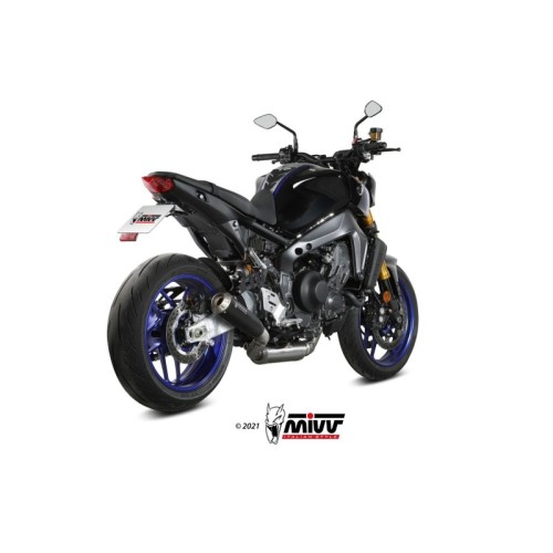 escape completo mivv y 066 lc4b x m1 inox negro posicion alta para yamaha mt 09 sp fz 09