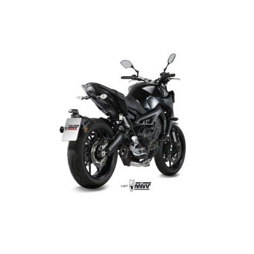 escape completo mivv y 042 l9 suono inox negro estandar para yamaha mt 09 sp fz 09