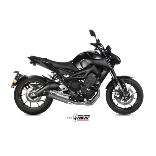 escape completo mivv y 042 l4c oval titanio con tapa carbono estandar para yamaha mt 09