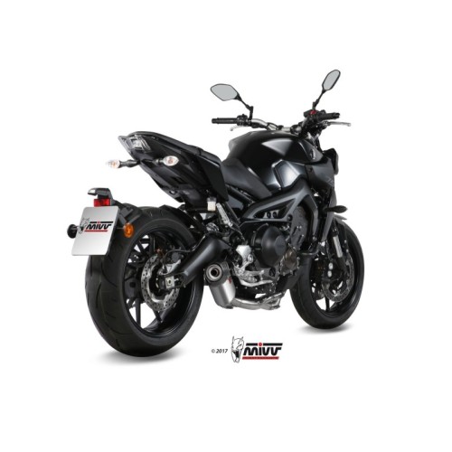escape completo mivv y 042 l4c oval titanio con tapa carbono estandar para yamaha mt 09
