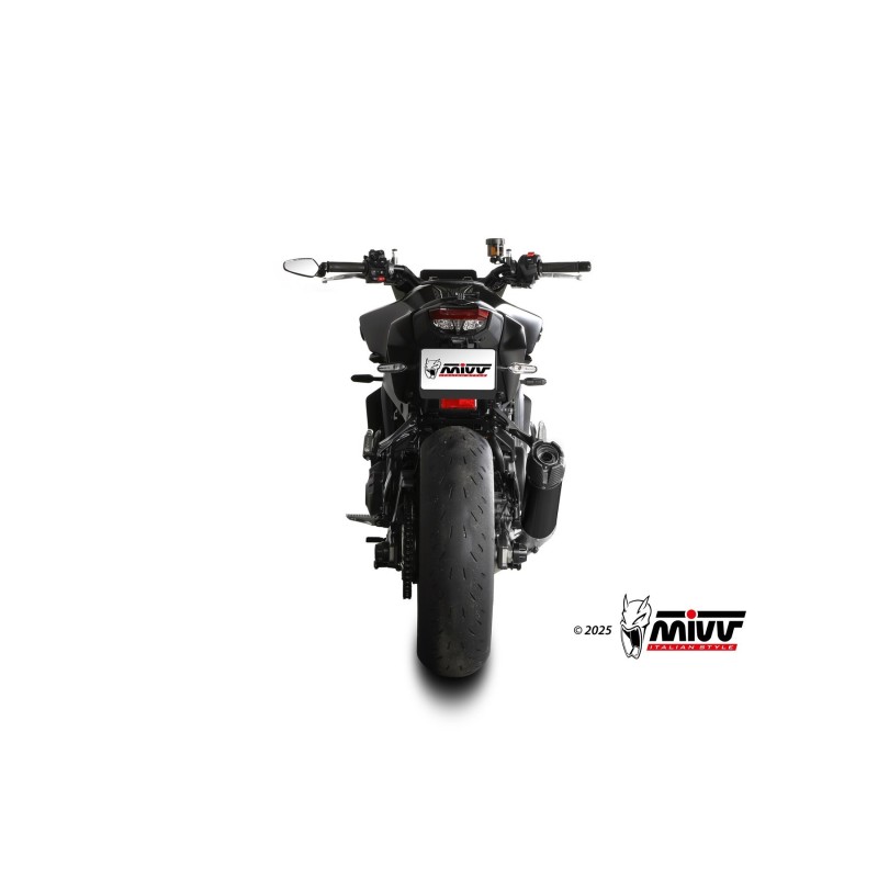 escape completo mivv y 078 kzk ak 1 inox negro tapa carbono alto para yamaha mt 09 sp fz09