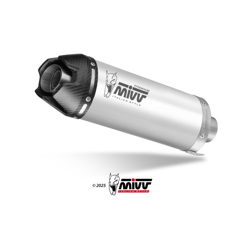 escape completo mivv y 078 l4k ak 1 titanio tapa carbono alto para yamaha mt 09 sp fz09