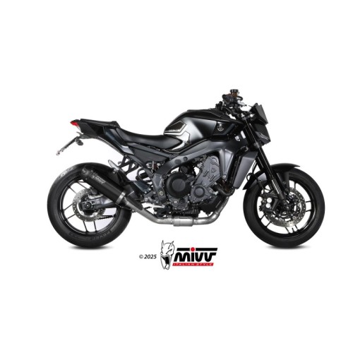 escape completo mivv y 078 lzk ak 1 inox negro con tapa carbono alto para yamaha mt 09 s