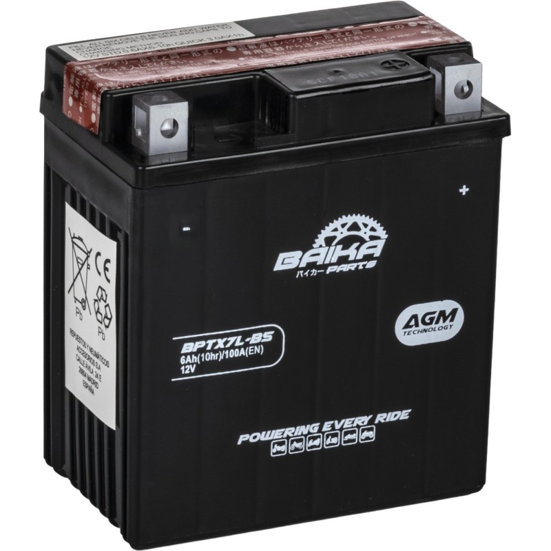 bateria moto agm baika parts ytx7l bs