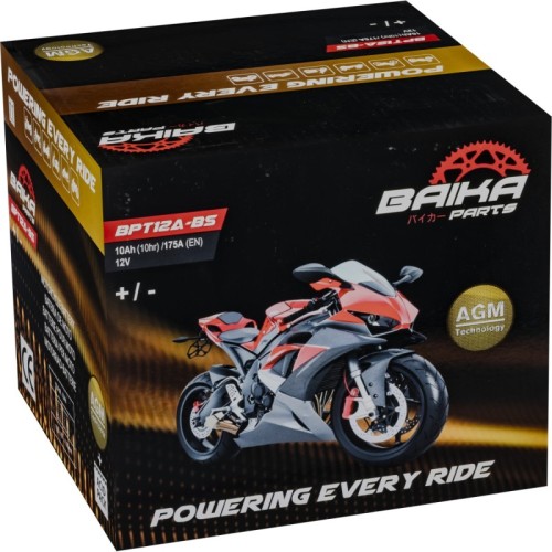 Batería moto AGM Baika Parts yt12abs bpt12absbai