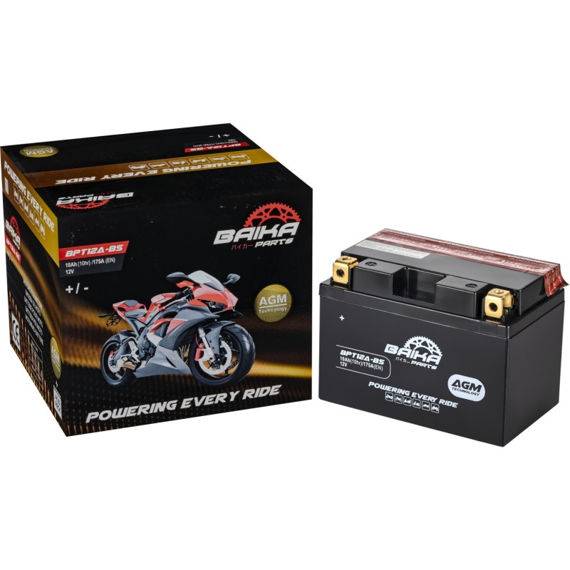 Batería moto AGM Baika Parts yt12abs bpt12absbai