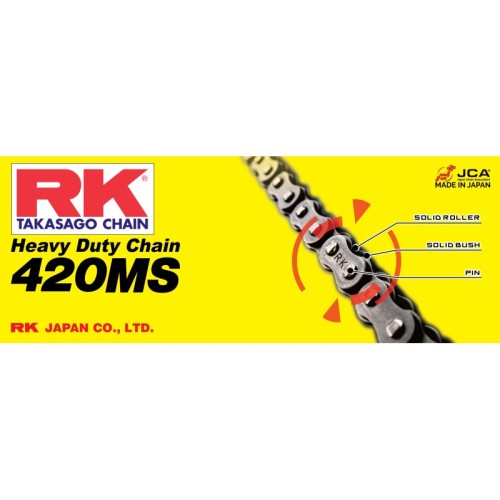 cadena para moto rk 420sb estandar 142 pasos 420sb142
