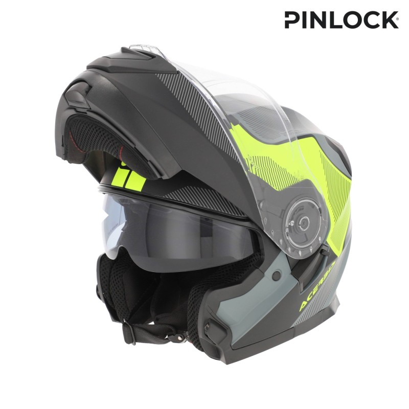 casco acerbis serel 22 06 negro y amarillo fluor 0025201 444