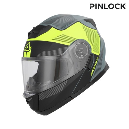 casco acerbis serel 22 06 negro y amarillo fluor 0025201 444
