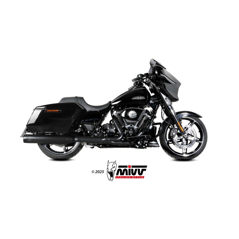 silenciosos mivv hr 1 negro harley davidson road glide king street 2017 26