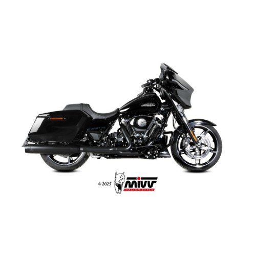 silenciosos mivv hr 1 negro harley davidson road glide king street 2017 26