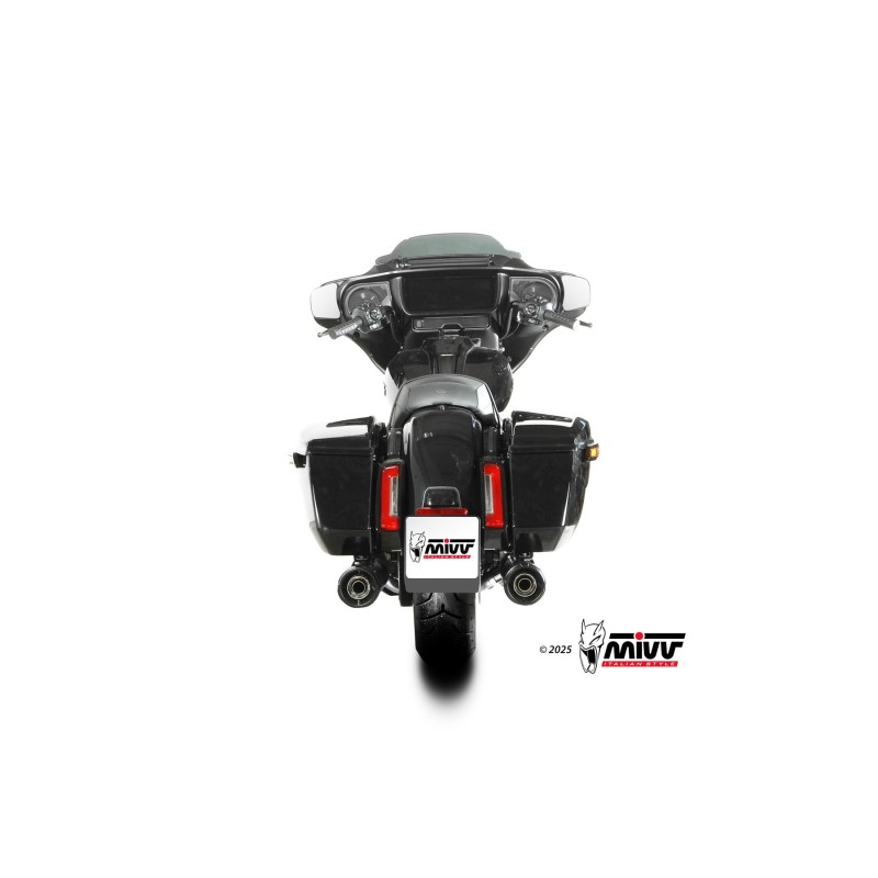 silenciosos mivv hr 1 negro harley davidson road glide king street 2017 26