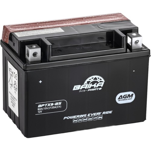 bateria de moto baika parts bptx9bsbai ytx9 bs